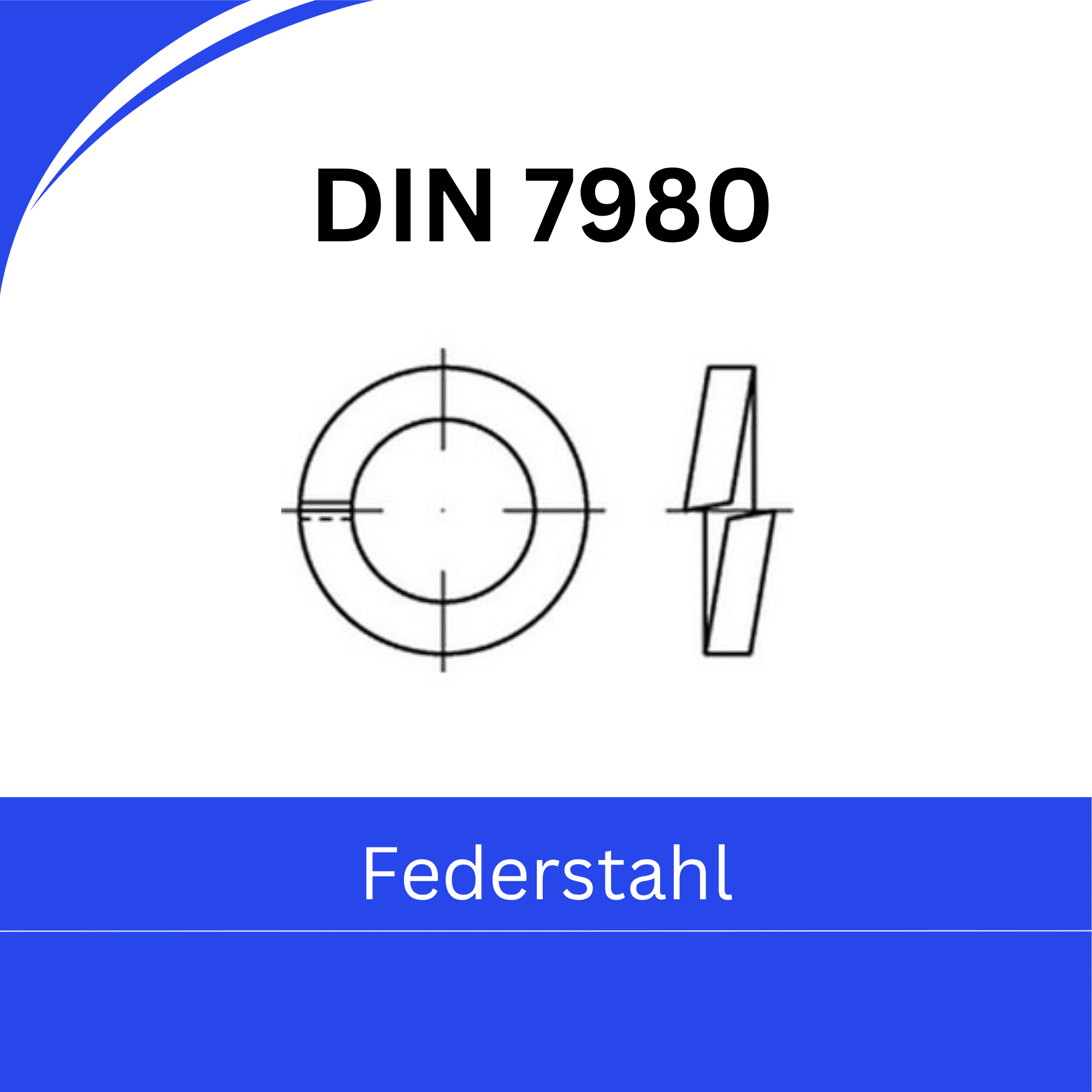 Bild für Kategorie  ➤ Kategorie: DIN 7980 ➤ Federringe für Zylinderschrauben (Federstahl)